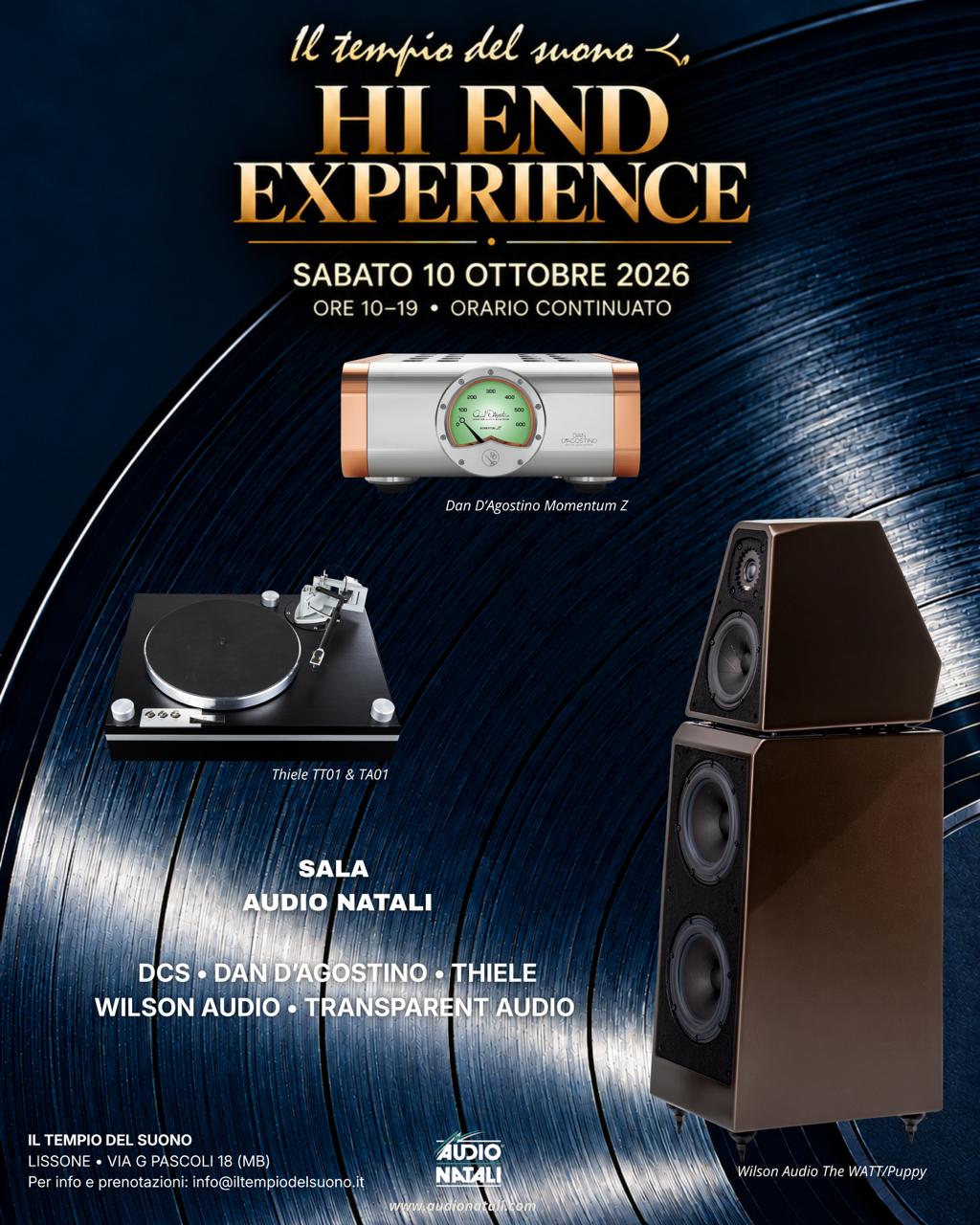news AudioNatali - Audio Natali al Tempio del Suono per l'Hi End Experience